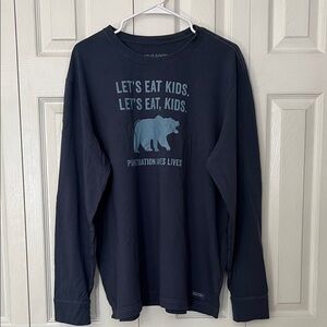 Life Is Good Blue Long Sleeve Tee